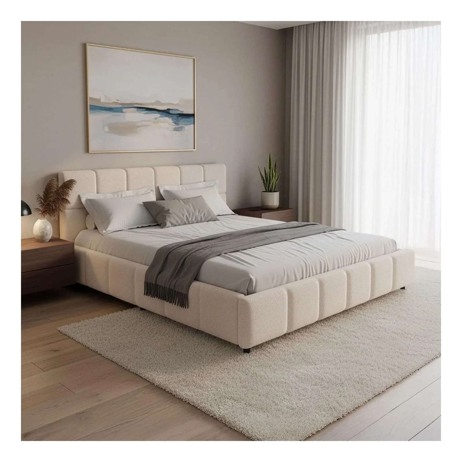Polsterbett im modernen Bubble Design