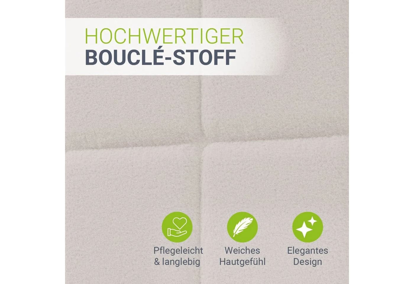 Juskys Polsterbett Florenz mit Matratze - Bubble Design, Bouclé - Bild 5