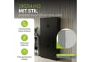 Juskys Aktenschrank Metall 180x80x40 cm 2 Türen Abschließbar Höhenverstellbar Schwarz Bild 2