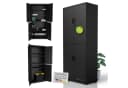 Juskys Aktenschrank Metall 180x80x40 cm 2 Türen Abschließbar Höhenverstellbar Schwarz Bild 3