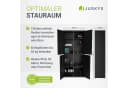 Juskys Aktenschrank Metall 180x80x40 cm 2 Türen Abschließbar Höhenverstellbar Schwarz Bild 5
