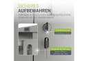 Juskys Aktenschrank Metall 180x80x40 cm 2 Türen Abschließbar Höhenverstellbar Hellgrau Bild 4