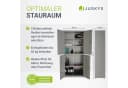 Juskys Aktenschrank Metall 180x80x40 cm 2 Türen Abschließbar Höhenverstellbar Hellgrau Bild 5