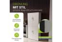 Juskys Aktenschrank Metall 2 Türen Weiß abschließbar Bild 2