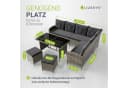 Juskys Gartenlounge Manacor grau Sofa, Tisch, Hocker & Kissen inkl. Abdeckung - 7 Personen Bild 4