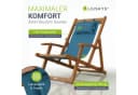 JUSKYS Sonnenliege Tavira 2er Set Petrol Akazienholz UV-beständig klappbar Bild 5