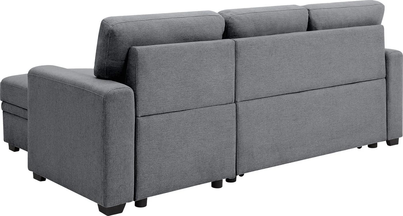 ATLANTIC home collection Ecksofa Gerrit L-Form Grau mit Bettfunktion - Bild 5