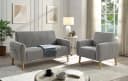 ATLANTIC HOME COLLECTION 2-Sitzer Sofa Moby Grau Cord Bild 1