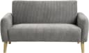 ATLANTIC HOME COLLECTION 2-Sitzer Sofa Moby Grau Cord Bild 2