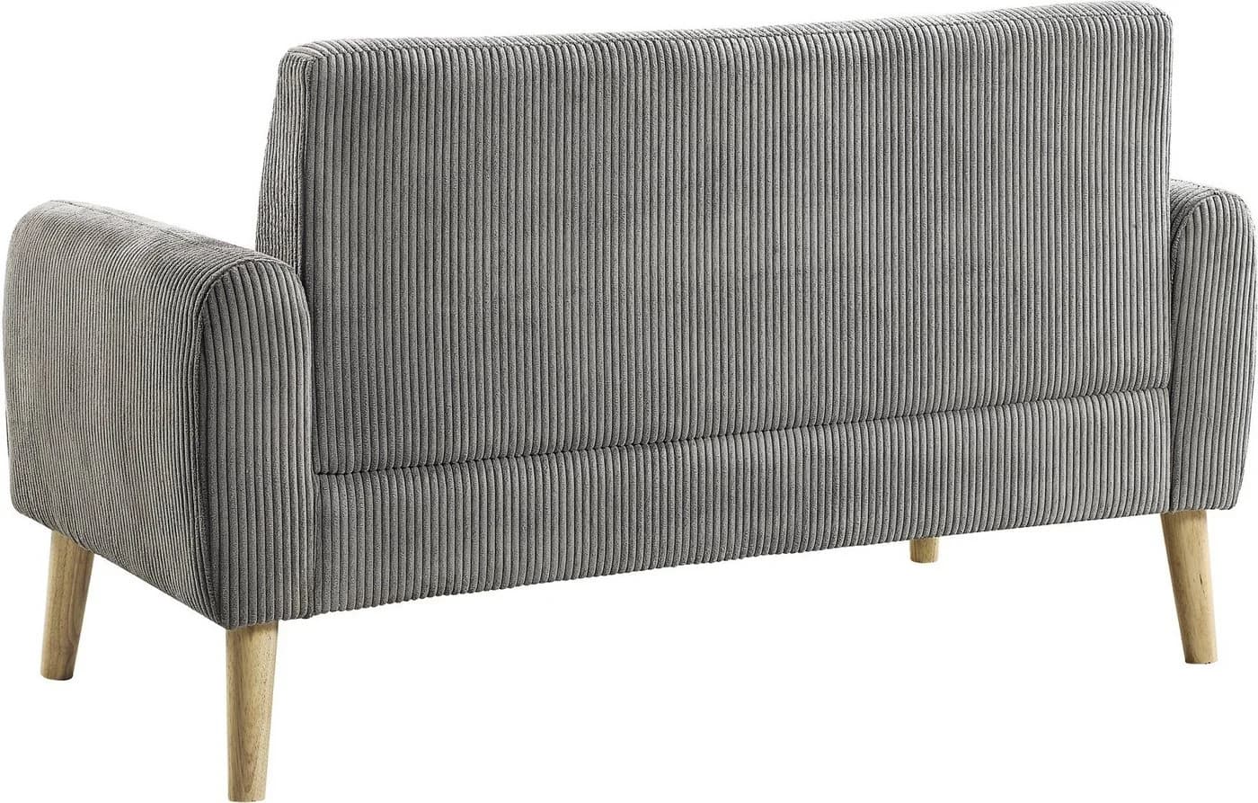 ATLANTIC HOME COLLECTION 2-Sitzer Sofa Moby Grau Cord - Bild 4