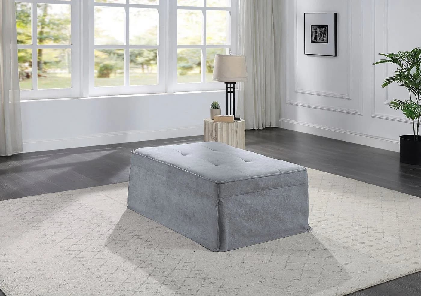 ATLANTIC HOME COLLECTION Schlafsofa Finn Grau mit Verstellbarer Lehne