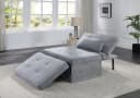 ATLANTIC HOME COLLECTION Schlafsofa Finn Grau mit Verstellbarer Lehne Bild 2