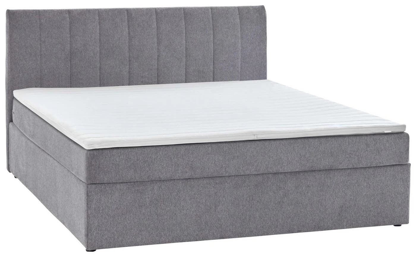 ATLANTIC HOME COLLECTION Boxbett Alva Grau mit Matratze und Topper