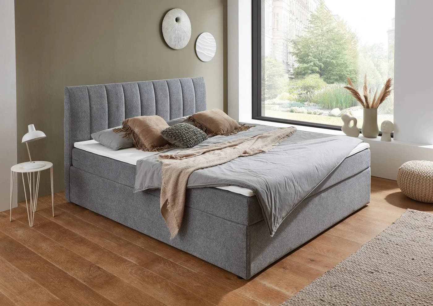 ATLANTIC HOME COLLECTION Boxbett Alva Grau mit Matratze und Topper - Bild 2