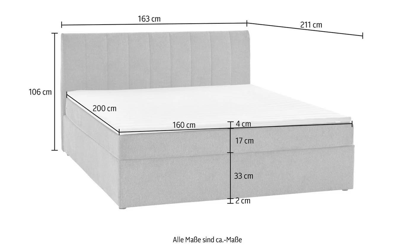 ATLANTIC HOME COLLECTION Boxbett Alva Grau mit Matratze und Topper - Bild 5