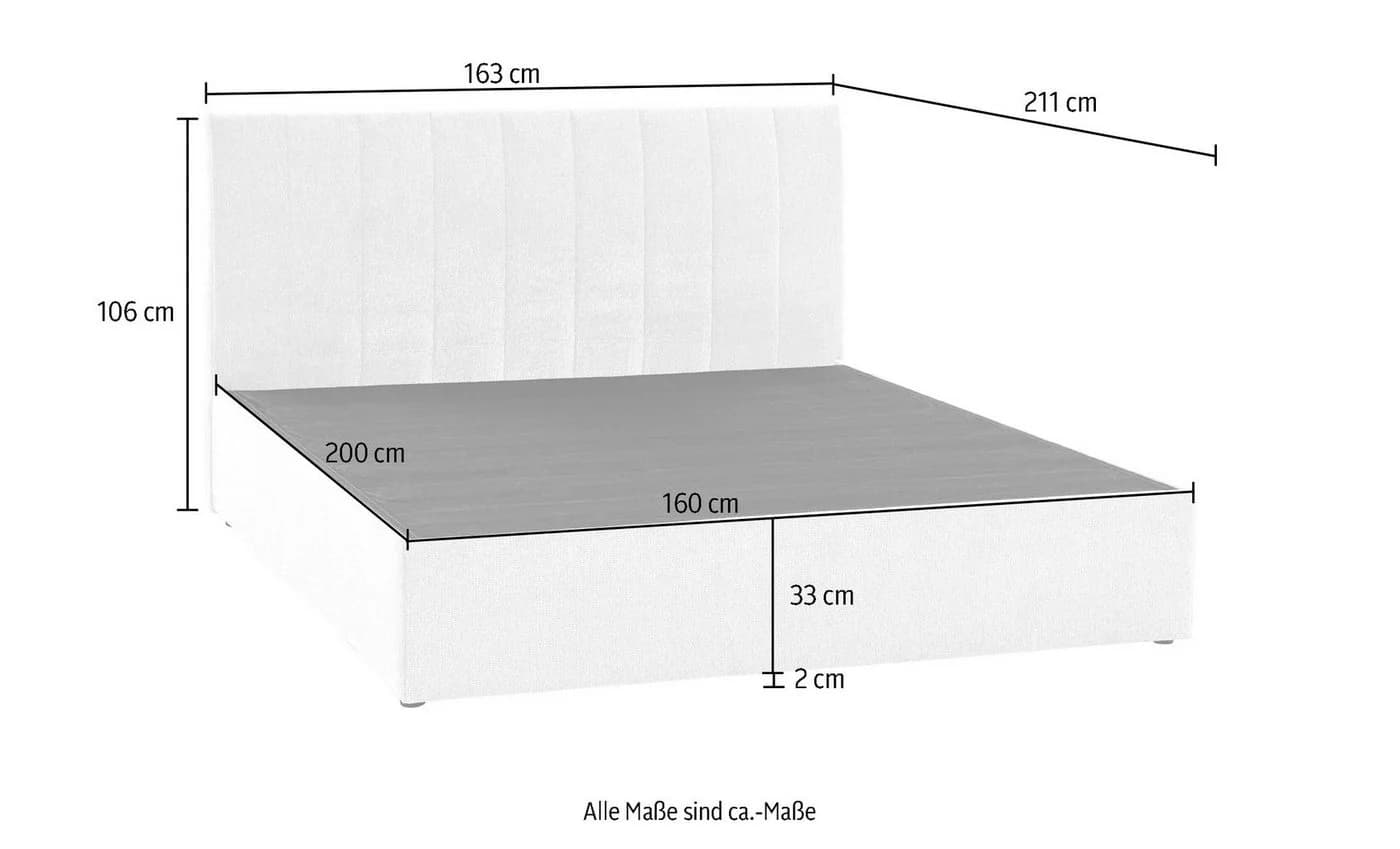 ATLANTIC HOME COLLECTION Boxbett Alva Weiß Stoff Chenille-Optik - Bild 5