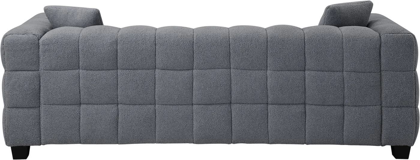 ATLANTIC HOME COLLECTION 3-Sitzer Sofa Stella Grau Teddyoptik - Bild 4