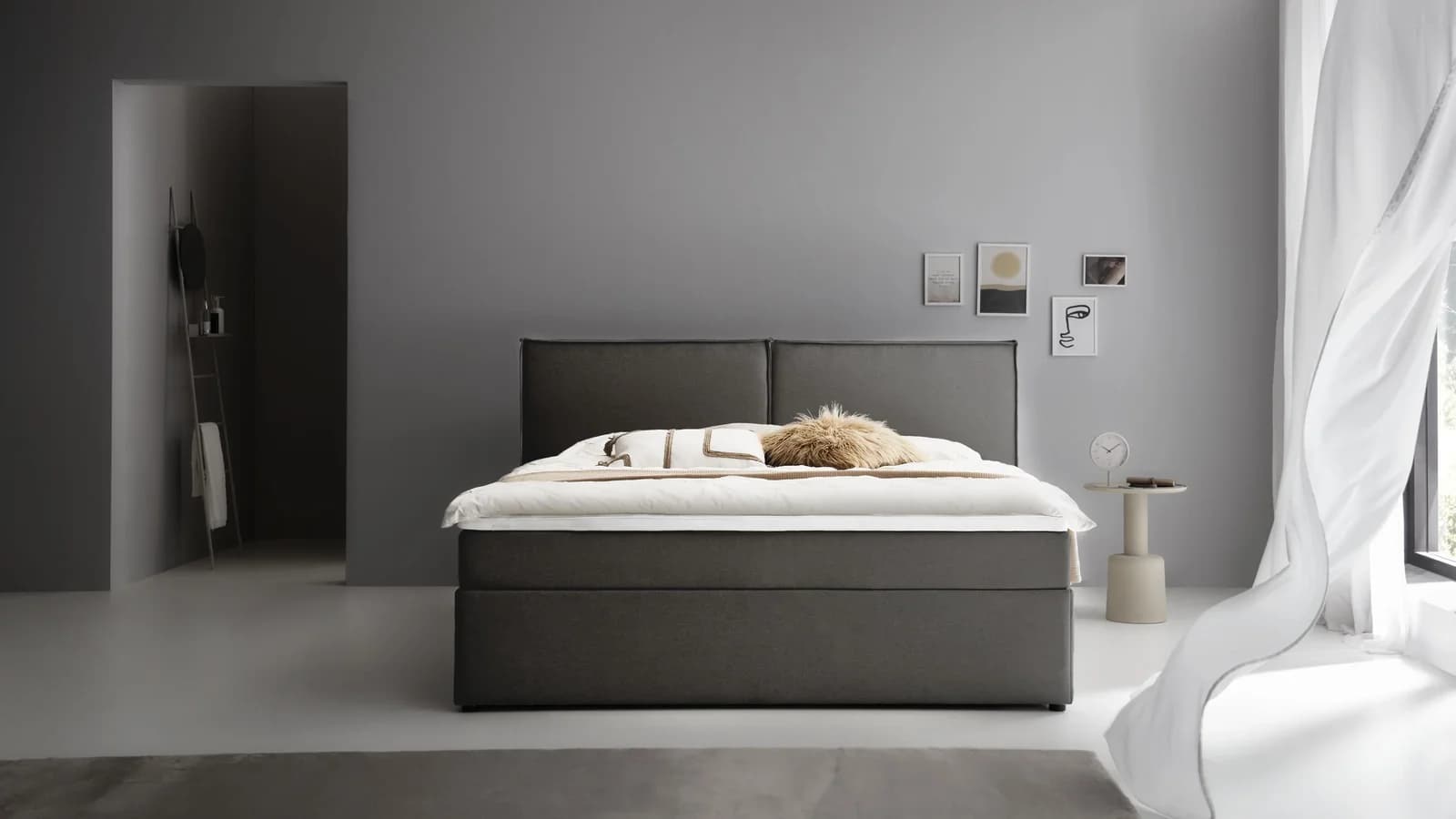 Boxbett NIKITA Anthrazit ATLANTIC HOME COLLECTION