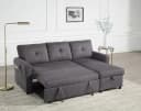 ATLANTIC HOME COLLECTION Schlafsofa Gustavo L-Form Dunkelgrau mit Bettkasten Bild 1