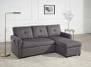 ATLANTIC HOME COLLECTION Schlafsofa Gustavo L-Form Dunkelgrau mit Bettkasten Bild 2