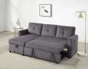ATLANTIC HOME COLLECTION Schlafsofa Gustavo L-Form Grau mit Bettkasten Bild 1