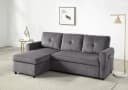 ATLANTIC HOME COLLECTION Schlafsofa Gustavo L-Form Grau mit Bettkasten Bild 2