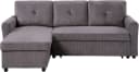 ATLANTIC HOME COLLECTION Schlafsofa Gustavo L-Form Grau mit Bettkasten Bild 3