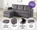 ATLANTIC HOME COLLECTION Schlafsofa Gustavo L-Form Grau mit Bettkasten Bild 4