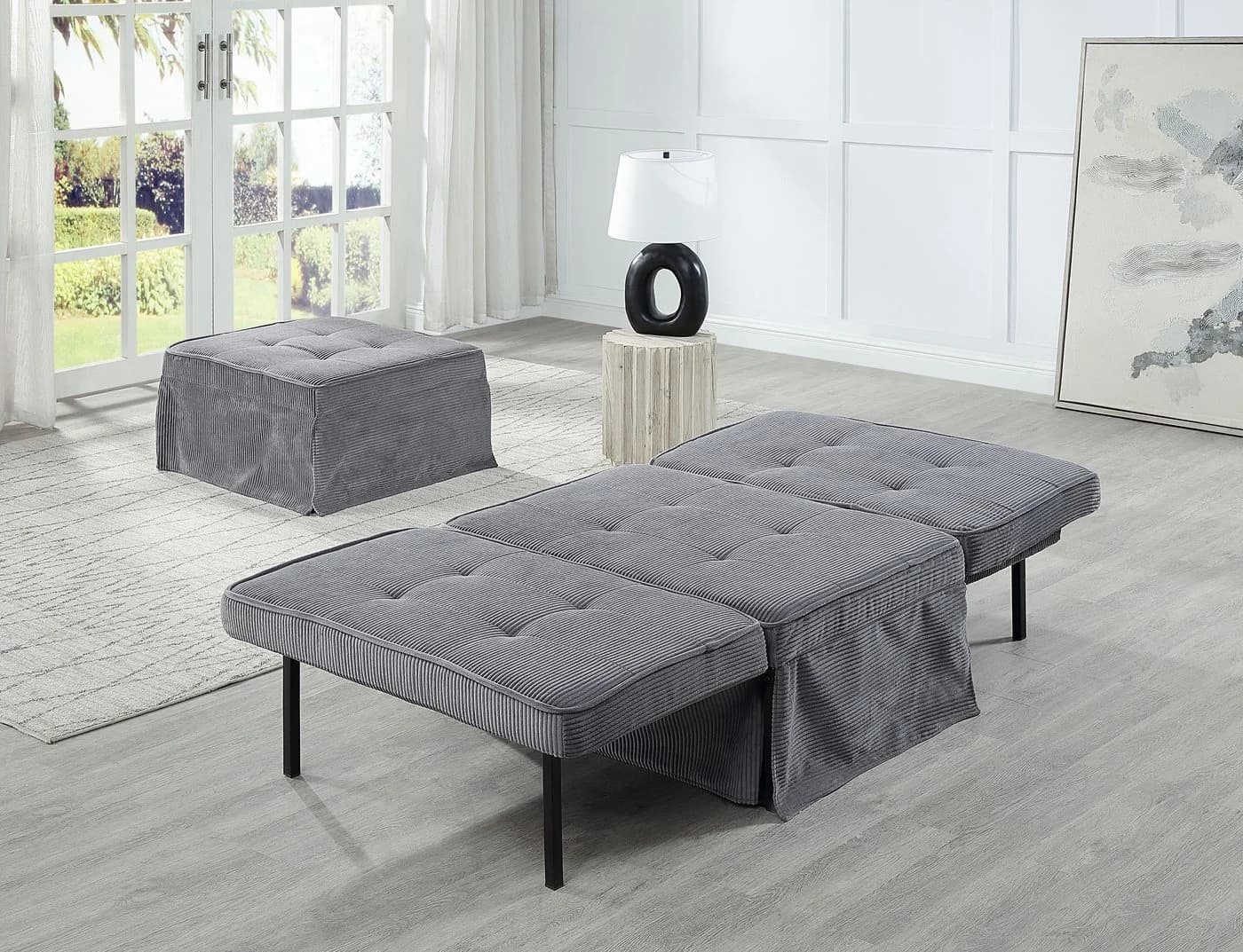 ATLANTIC HOME COLLECTION Schlafsofa Finn Grau mit Relaxfunktion - Bild 2