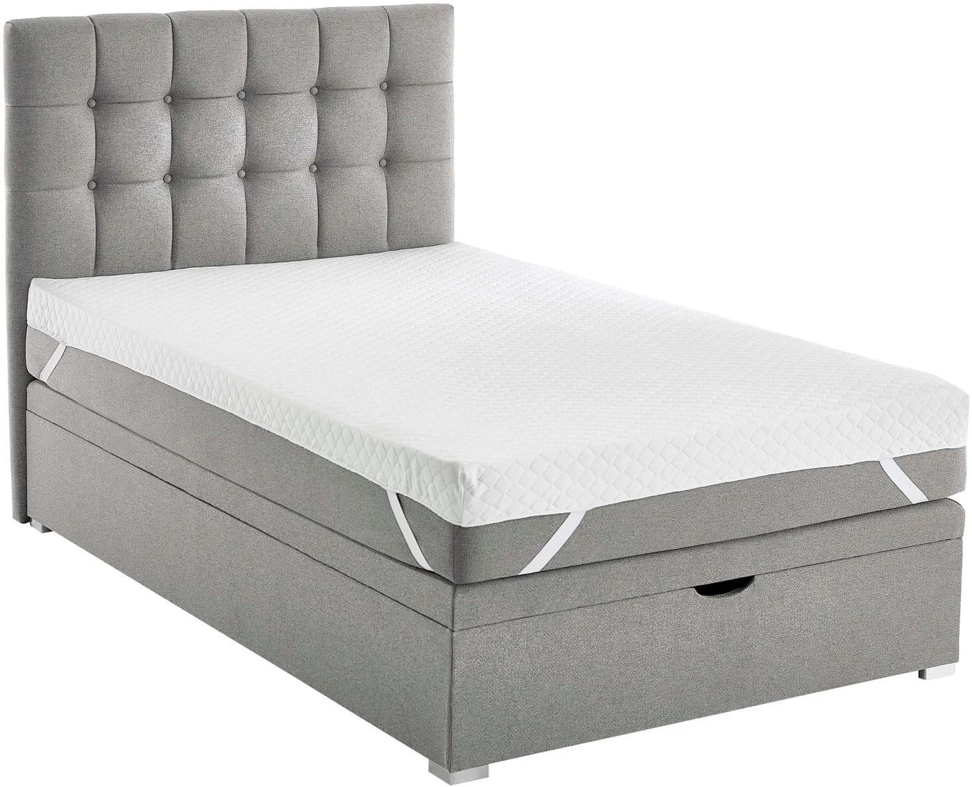 ATLANTIC HOME COLLECTION Boxbett Riona hellgrau mit Matratze