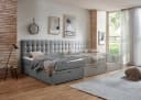ATLANTIC HOME COLLECTION Boxbett Riona hellgrau mit Matratze Bild 4