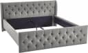 ATLANTIC HOME COLLECTION Polsterbett TAMINA Chesterfieldoptik hellgrau Bild 1