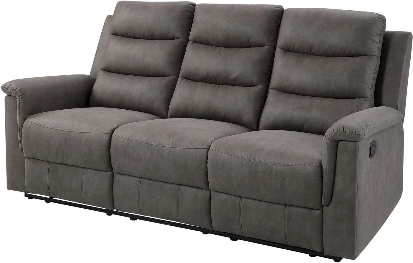 ATLANTIC HOME COLLECTION 3-Sitzer Sofa Cliff mit Relaxfunktion Grau - Bild 4