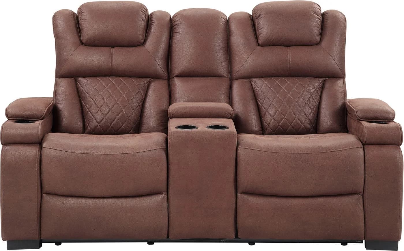ATLANTIC home collection 2-Sitzer Sofa Faris Braun Relaxfunktion - Bild 2