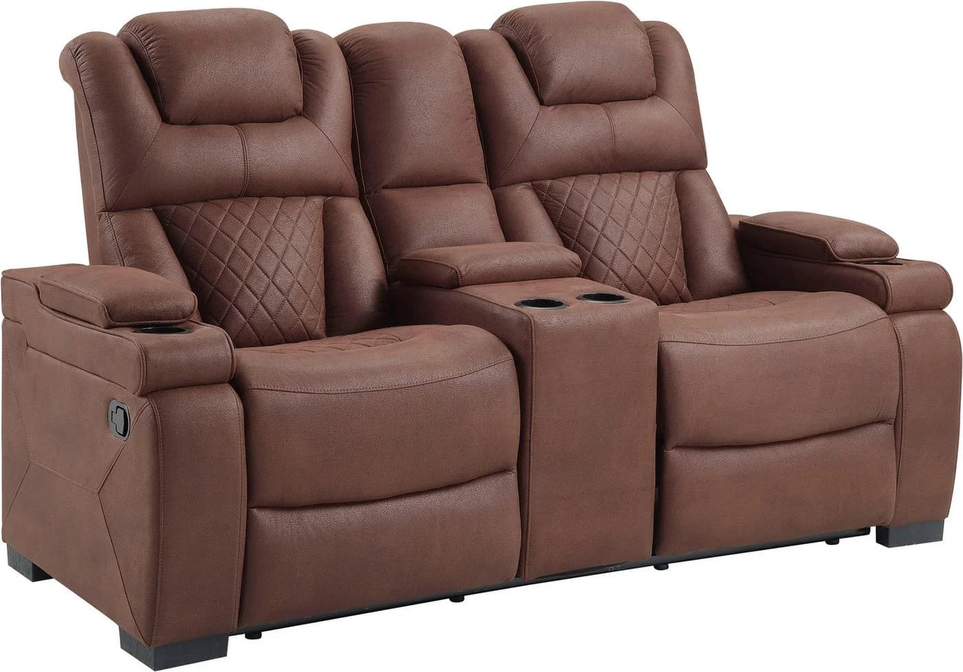 ATLANTIC home collection 2-Sitzer Sofa Faris Braun Relaxfunktion - Bild 3