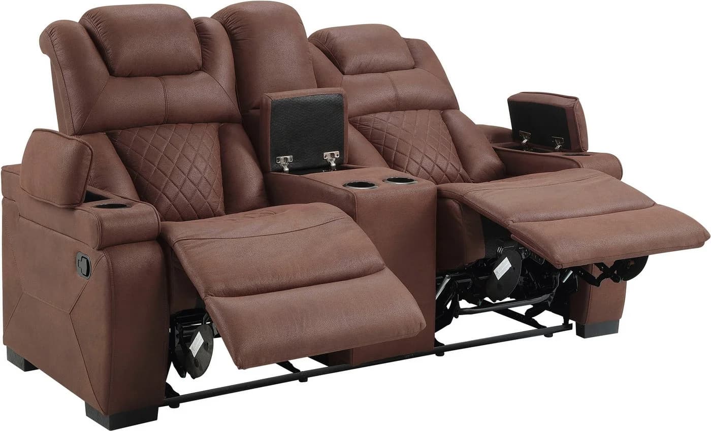 ATLANTIC home collection 2-Sitzer Sofa Faris Braun Relaxfunktion - Bild 5