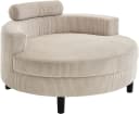 ATLANTIC HOME COLLECTION Loveseat Ravi mit Stauraumhocker Creme-Weiß Bild 1