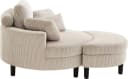 ATLANTIC HOME COLLECTION Loveseat Ravi mit Stauraumhocker Creme-Weiß Bild 4