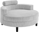 ATLANTIC HOME COLLECTION Loveseat Ravi mit Stauraumhocker Hellgrau Bild 1