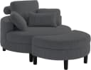 ATLANTIC HOME COLLECTION Loveseat Ravi Anthrazit mit Stauraumhocker Bild 4