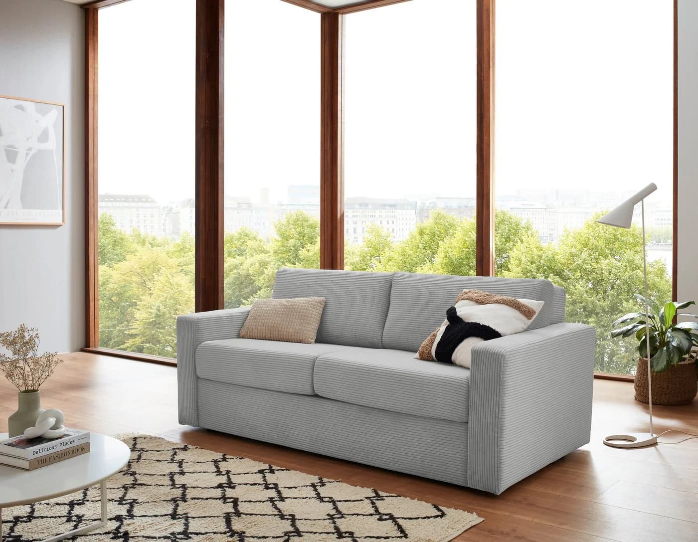 ATLANTIC HOME COLLECTION Schlafsofa Rolando Grau 196 cm - Bild 2