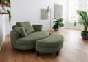 ATLANTIC HOME COLLECTION Loveseat Ravi Grün mit Stauraumhocker Bild 2