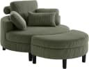 ATLANTIC HOME COLLECTION Loveseat Ravi Grün mit Stauraumhocker Bild 4