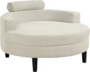 ATLANTIC HOME COLLECTION Loveseat Ravi mit Stauraumhocker Creme-Weiß Bild 4