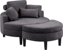 ATLANTIC HOME COLLECTION Loveseat Ravi Anthrazit mit Stauraum Bild 4