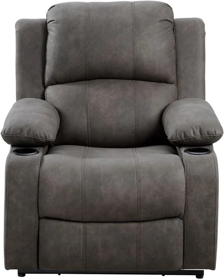 ATLANTIC HOME COLLECTION Relaxsessel Cicero Dunkelgrau mit Getränkehalter - Bild 2