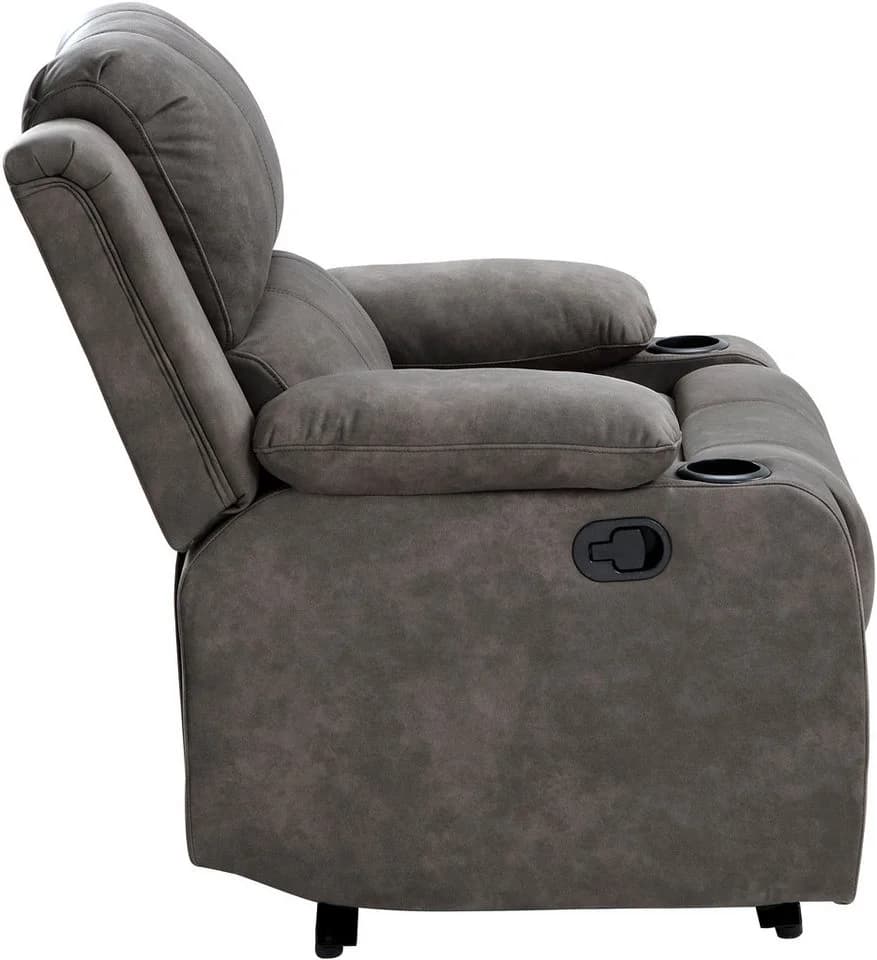 ATLANTIC HOME COLLECTION Relaxsessel Cicero Dunkelgrau mit Getränkehalter - Bild 5
