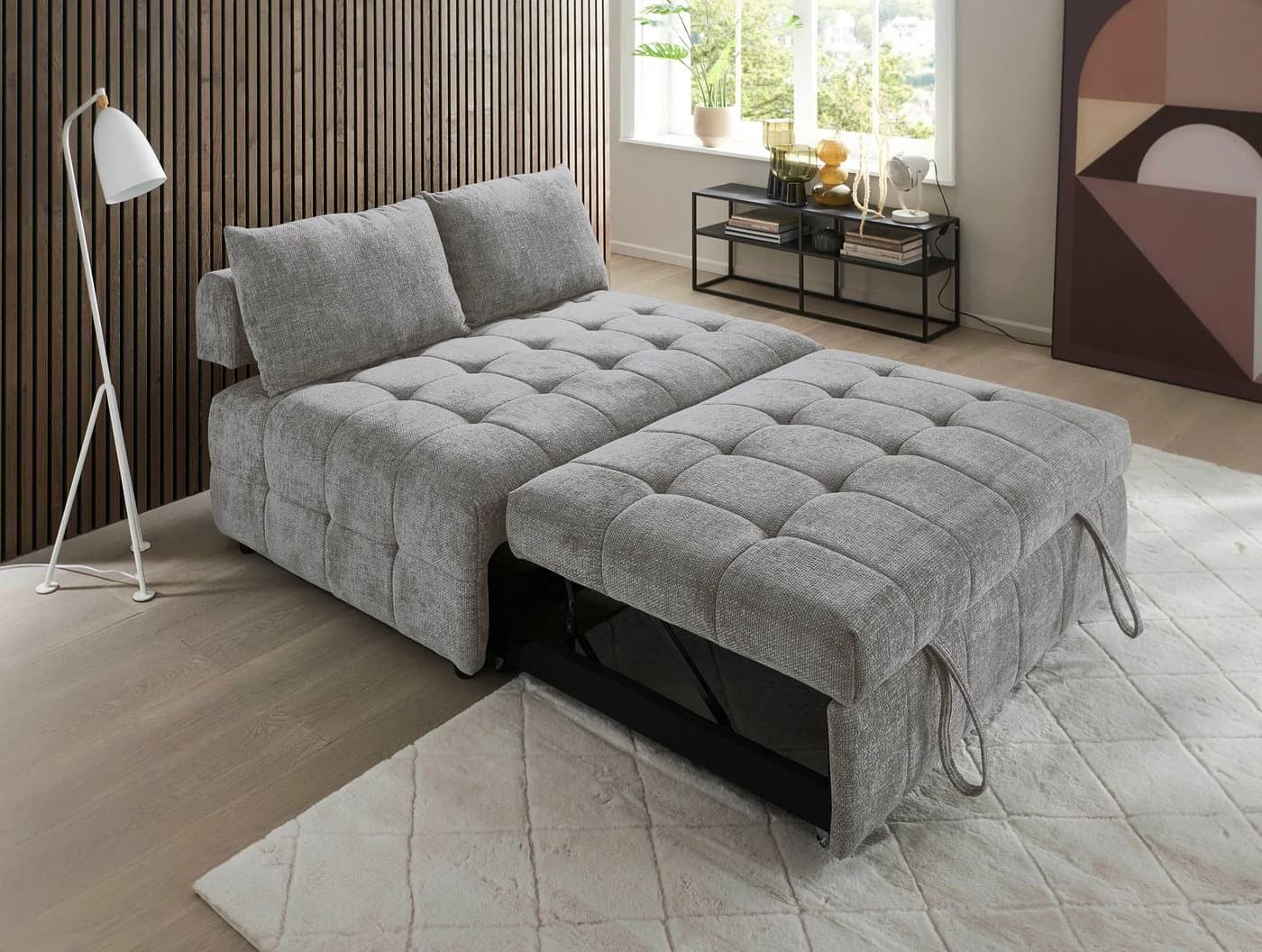 ATLANTIC HOME COLLECTION Schlafsofa taupe mit Sitztiefenverstellung - Bild 2