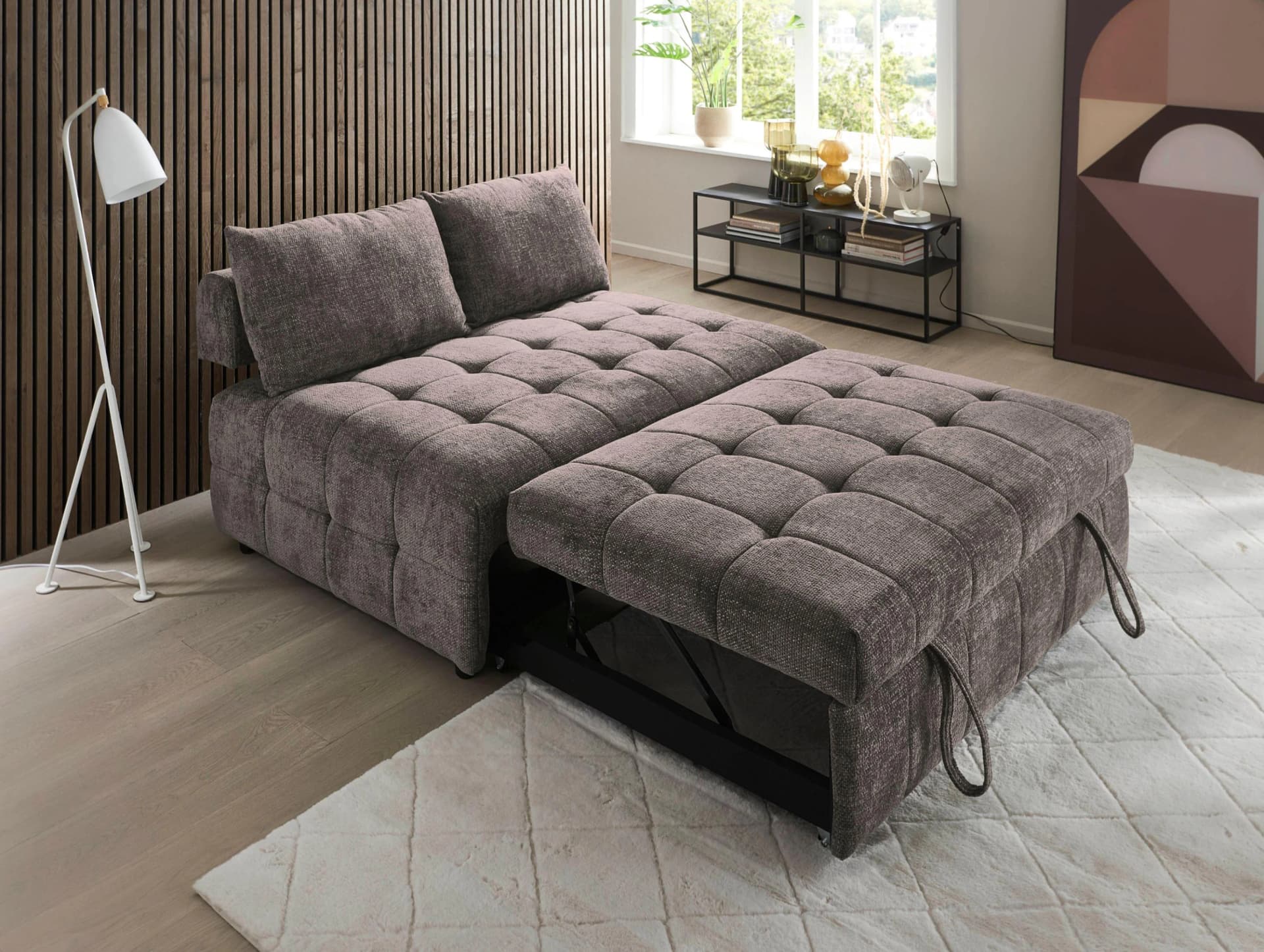 ATLANTIC HOME COLLECTION Schlafsofa grau mit Schlaffunktion