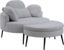 OTTO HOME Riko Sessel hellgrau mit Stauraumhocker Bild 3